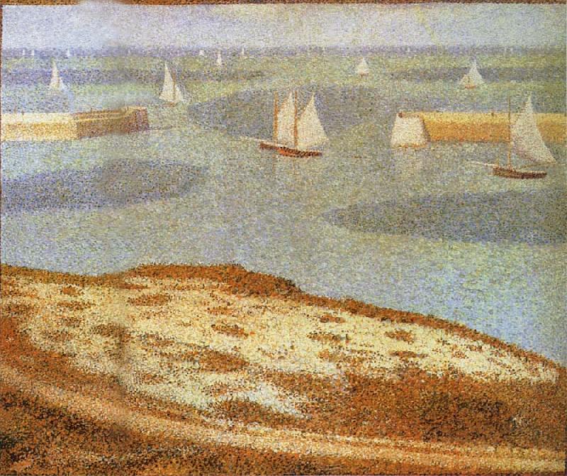 Georges Seurat Entrance of Port en bessin oil painting image